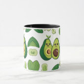 かわいいアボカドカップルの電話ケース | かわいいスおもしろいリー マグカップ (中央)