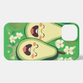 かわいいアボカドカップルの電話ケース | かわいいスおもしろいリー iPhoneケース (裏面横)