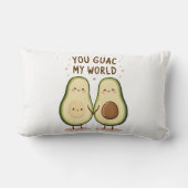 かわいいアボカドカップル ランバークッション (裏面)