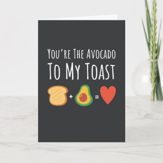 かわいいアボカドカード フルーツ ベジタリアン ヴィーガン カード (正面)