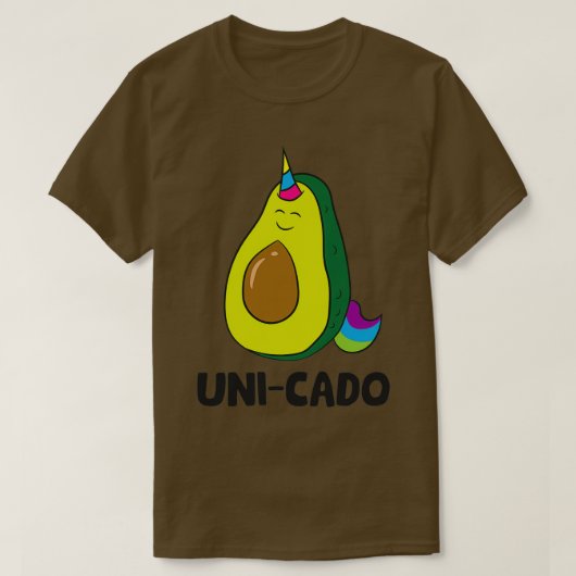 かわいいアボカドガールアボカドユニコーン女性UniCado Av Tシャツ (デザイン正面)