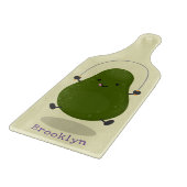 かわいいアボカドジャンプロープアニメイラストレーション カッティングボード (角)