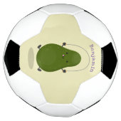 かわいいアボカドジャンプロープアニメイラストレーション サッカーボール (回転)