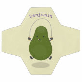 かわいいアボカドジャンプロープアニメイラストレーション サッカーボール (フラット)