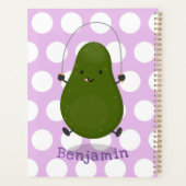 かわいいアボカドジャンプロープアニメイラストレーション プランナー手帳 (裏面)