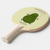 かわいいアボカドジャンプロープアニメイラストレーション 卓球ラケット (正面アングル)