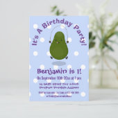 かわいいアボカドジャンプロープアニメイラストレーション 招待状 (スタンド正面)