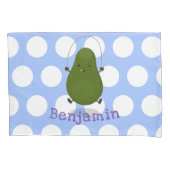 かわいいアボカドジャンプロープアニメイラストレーション 枕カバー (正面)