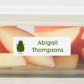 かわいいアボカドジャンプロープアニメパーソナライズされた ラベル (貼付)