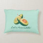 かわいいアボカドスおもしろいプンユーモアを避けよう アクセントクッション (裏面)