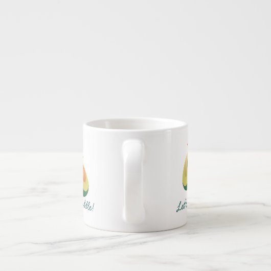 かわいいアボカドスおもしろいプンユーモアを避けよう エスプレッソカップ (裏面)