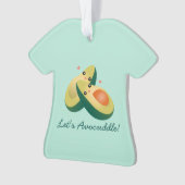 かわいいアボカドスおもしろいプンユーモアを避けよう オーナメント (正面)