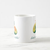 かわいいアボカドスおもしろいプンユーモアを避けよう コーヒーマグカップ (中央)