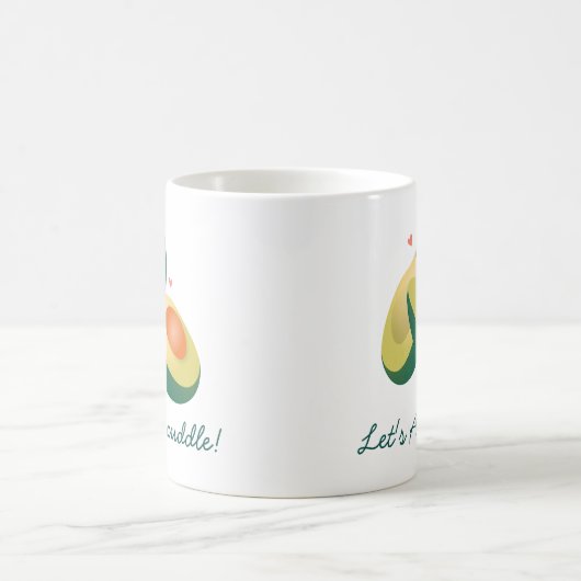 かわいいアボカドスおもしろいプンユーモアを避けよう コーヒーマグカップ (中央)