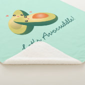 かわいいアボカドスおもしろいプンユーモアを避けよう シェルパブランケット (3/4)