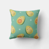 かわいいアボカドスで回避しようパターン クッション (裏面)