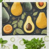 かわいいアボカドスのキッチンタオル キッチンタオル (折り畳み)