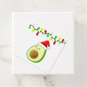 かわいいアボカドスケッチサンタハットクリスマスライト フェイバータグ (インサイチュ)