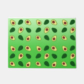 かわいいアボカドススライス夏の緑のグラデーションのパターン ドアマット (正面)