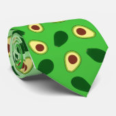 かわいいアボカドススライス夏の緑のグラデーションのパターン ネクタイ (ロール)