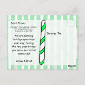 かわいいアボカドスパーソナライズされたクリスマス ポストカード (裏面)