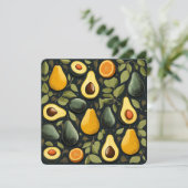 かわいいアボカドスフラットカード (スタンド正面)