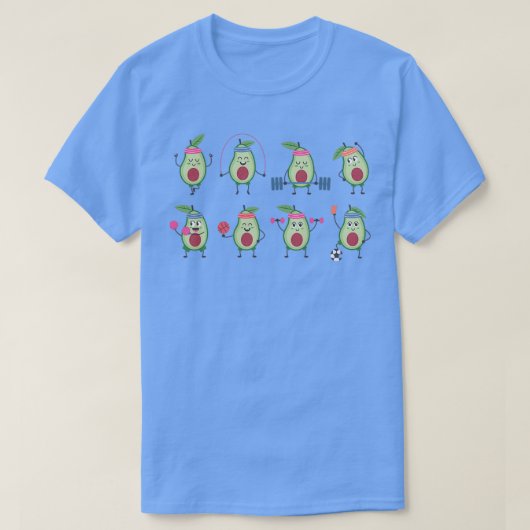 かわいいアボカドトレーニング Tシャツ (デザイン正面)