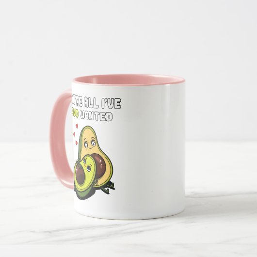 かわいいアボカドビーガンアボ指名手配ジョーク マグカップ (正面左)
