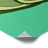 かわいいアボカドママ |かわいい家族 |ママとベビー ポスター (角)