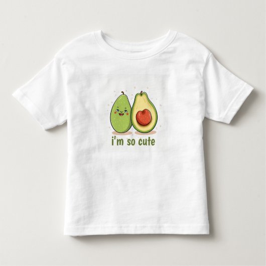 かわいいアボカドラブギフト子供用Tシャツ トドラーTシャツ (正面)