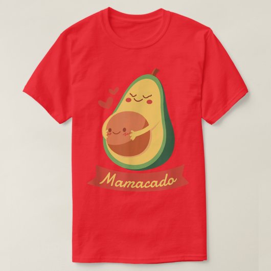 かわいいアボカド妊娠ママおもしろいママカドアボカドM Tシャツ (デザイン正面)