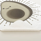 かわいいアボカド漫画のヴィンテージスタイル シェルパブランケット (3/4)