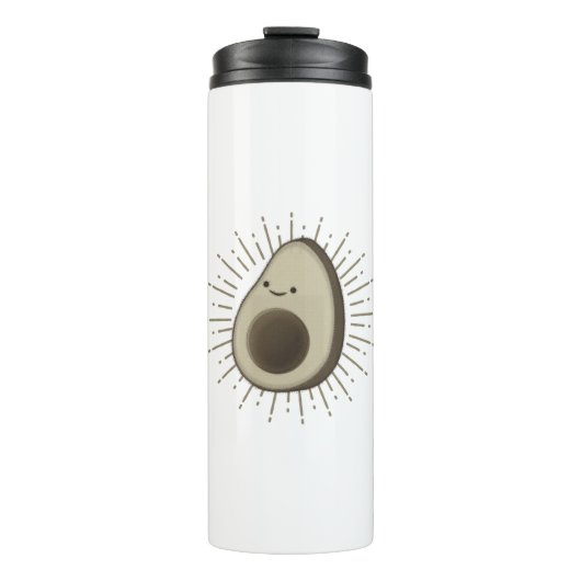 かわいいアボカド漫画のヴィンテージスタイル タンブラー (正面)