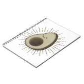 かわいいアボカド漫画のヴィンテージスタイル ノートブック (左側)