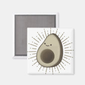 かわいいアボカド漫画のヴィンテージスタイル マグネット (正面/裏面)