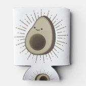 かわいいアボカド漫画のヴィンテージスタイル 缶クーラー (裏面)