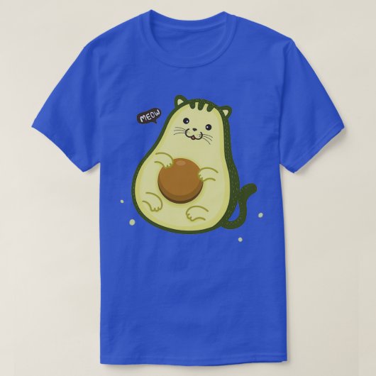かわいいアボカド猫 Tシャツ (デザイン正面)