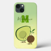 かわいいアボカド食品モノグラム Case-Mate iPhoneケース (裏面)