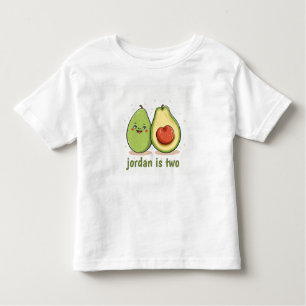 かわいいアボカド2年誕生日ギフトキッズTシャツ トドラーTシャツ