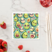 かわいいアボカド スタンダードカクテルナプキン (インサイチュ)