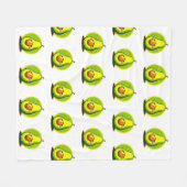 かわいいアボカド フリースブランケット (正面(横))