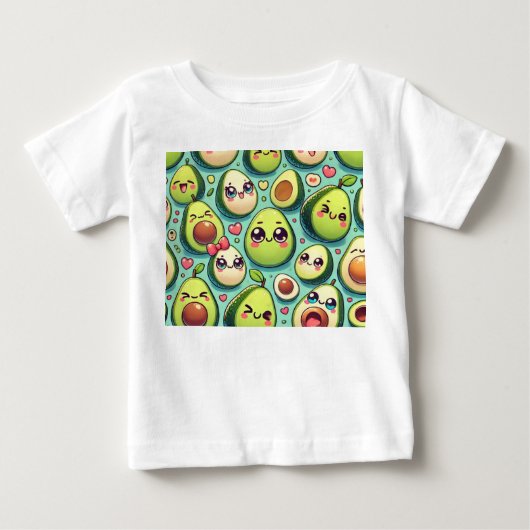 かわいいアボカド ベビーTシャツ (正面)