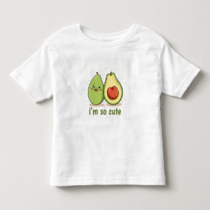 かわいいアボカド ラブ ギフト キッズTシャツ トドラーTシャツ