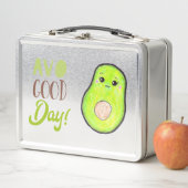かわいいアボカドavo good day cute pun healthy food メタルランチボックス (インサイチュ)