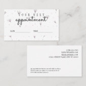 かわいいアポイントメントを思い出させる次の訪問 名刺 (正面/裏面)