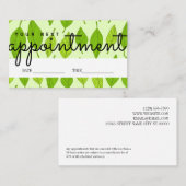 かわいいアポイントメントを思い出させる次の訪問 名刺 (正面/裏面)