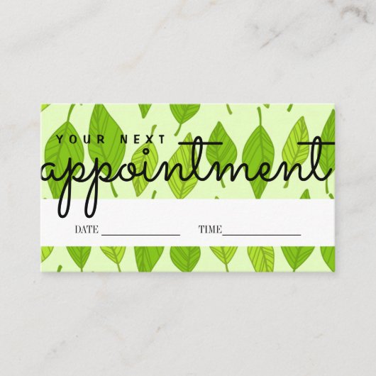 かわいいアポイントメントを思い出させる次の訪問 名刺 (正面)