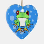 かわいいアマガエルの漫画 セラミックオーナメント (右)