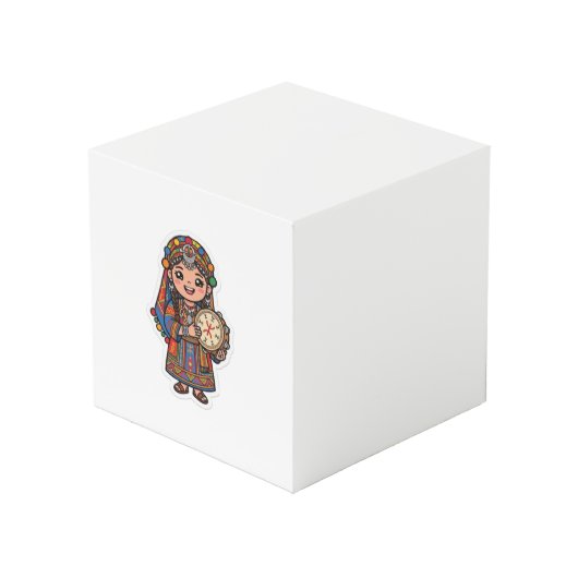 かわいいアマジグ ベルベル人 フォトキューブ (正面アングル)