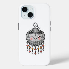 かわいいアマジグ・モロッコシルバーイヤリング文化 iPhone 15ケース